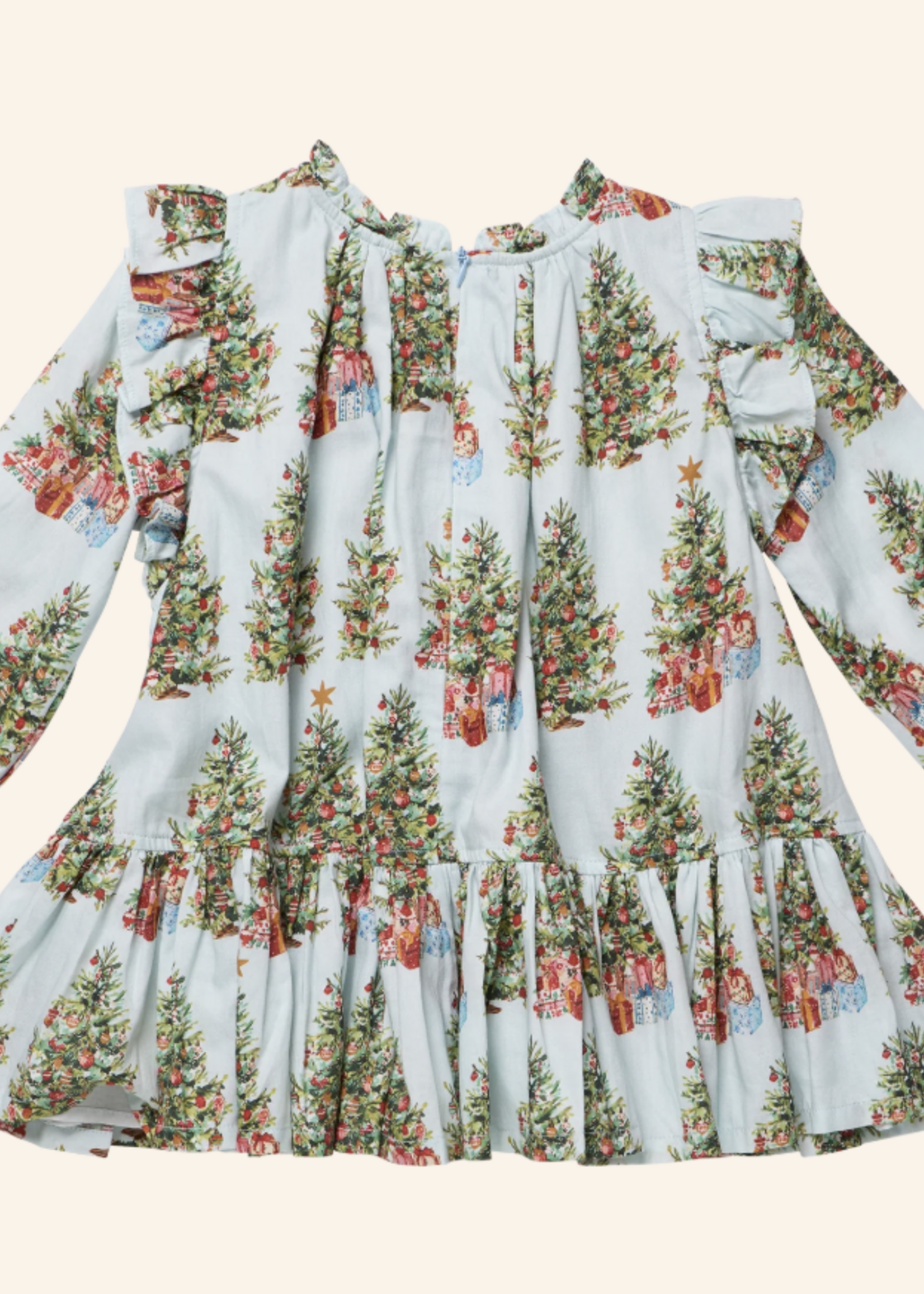 Pink Chicken girls harper dress - trees and presents