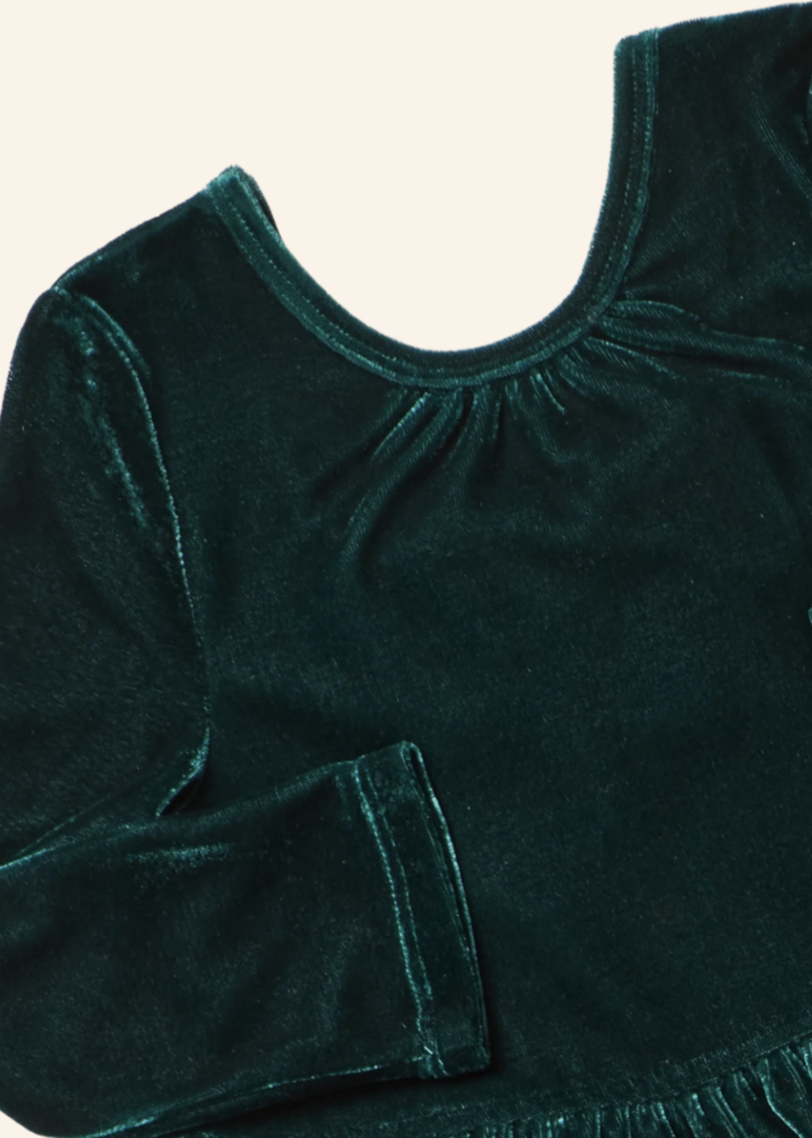 Pink Chicken girls pearl dress - evergreen velour