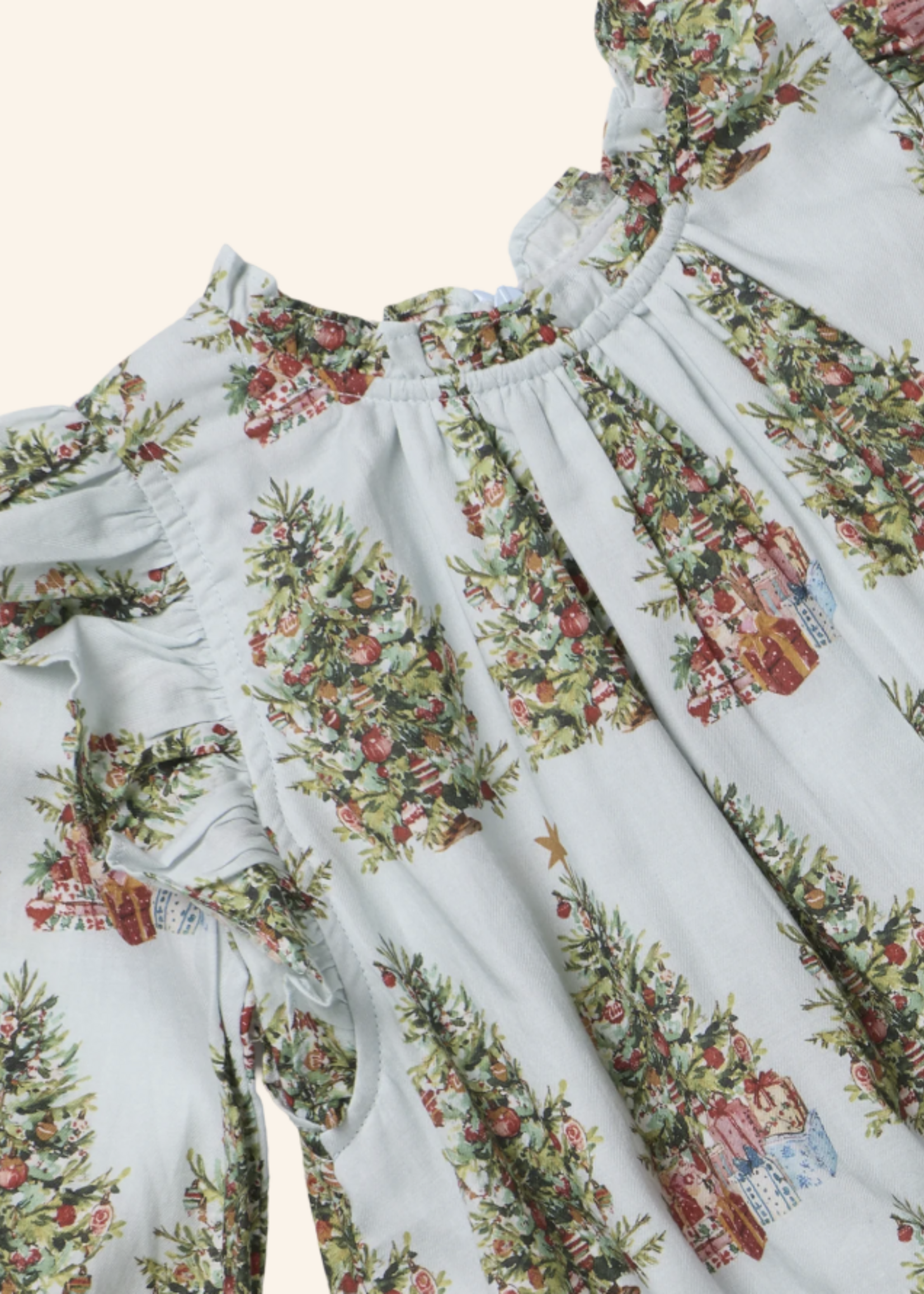 Pink Chicken baby girls harper dress set - trees and presents