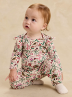 Tea Collection RUFFLE SHOULDER BABY ROMPER TEA PARTY FLORAL