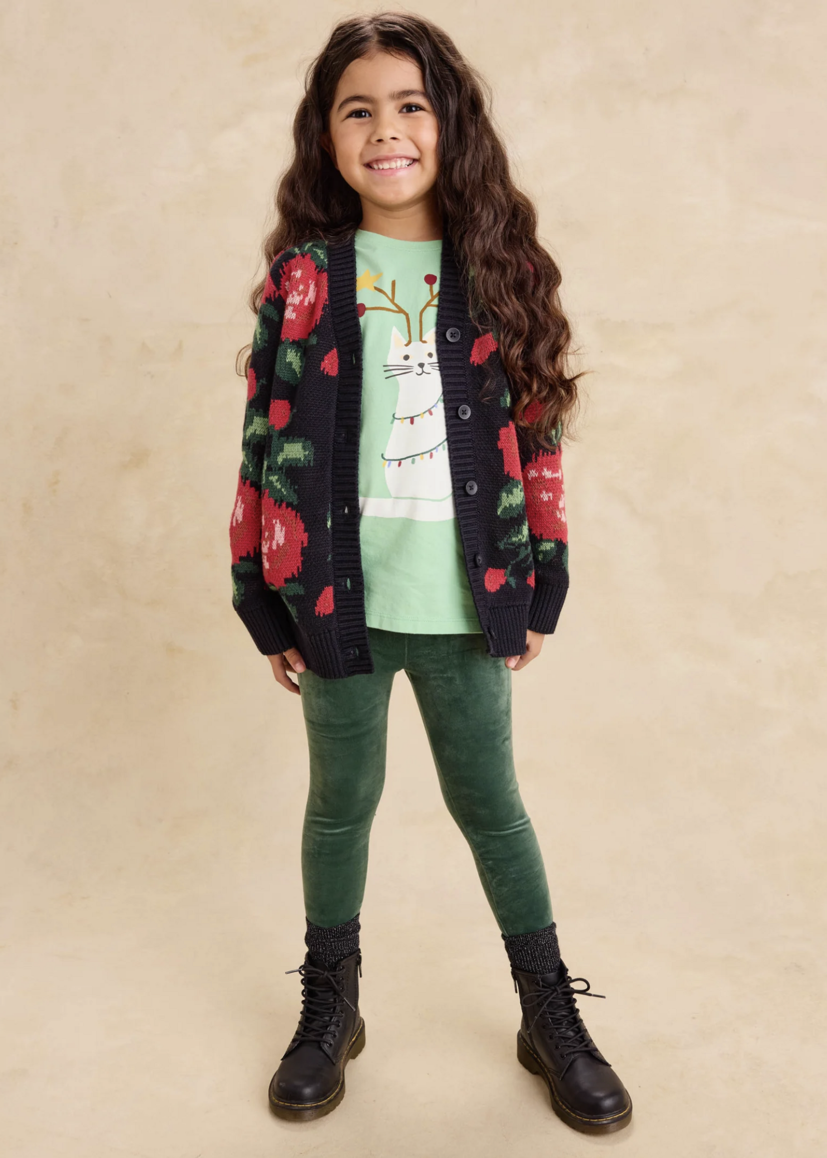 Tea Collection VELOUR LEGGINGS PINENEEDLE