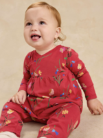 Tea Collection WRAP NECK BABY ROMPER HOLLYHOCK GARDEN