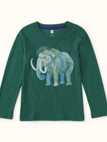Tea Collection WOOLLY MAMMOTH GRAPHIC TEE EMERALD