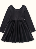 Tea Collection VELOUR BALLET DRESS JET BLACK