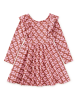 Tea Collection Ruffle Shoulder Ballet Dress Stamp Heirloom Floral