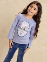 Tea Collection TEA PARTY VINGETTE GRAPHIC TEE SEAL GREY