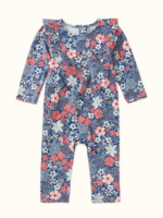 Tea Collection RUFFLE SHOULDER ROMPER CHELSEA GARDEN FLORAL