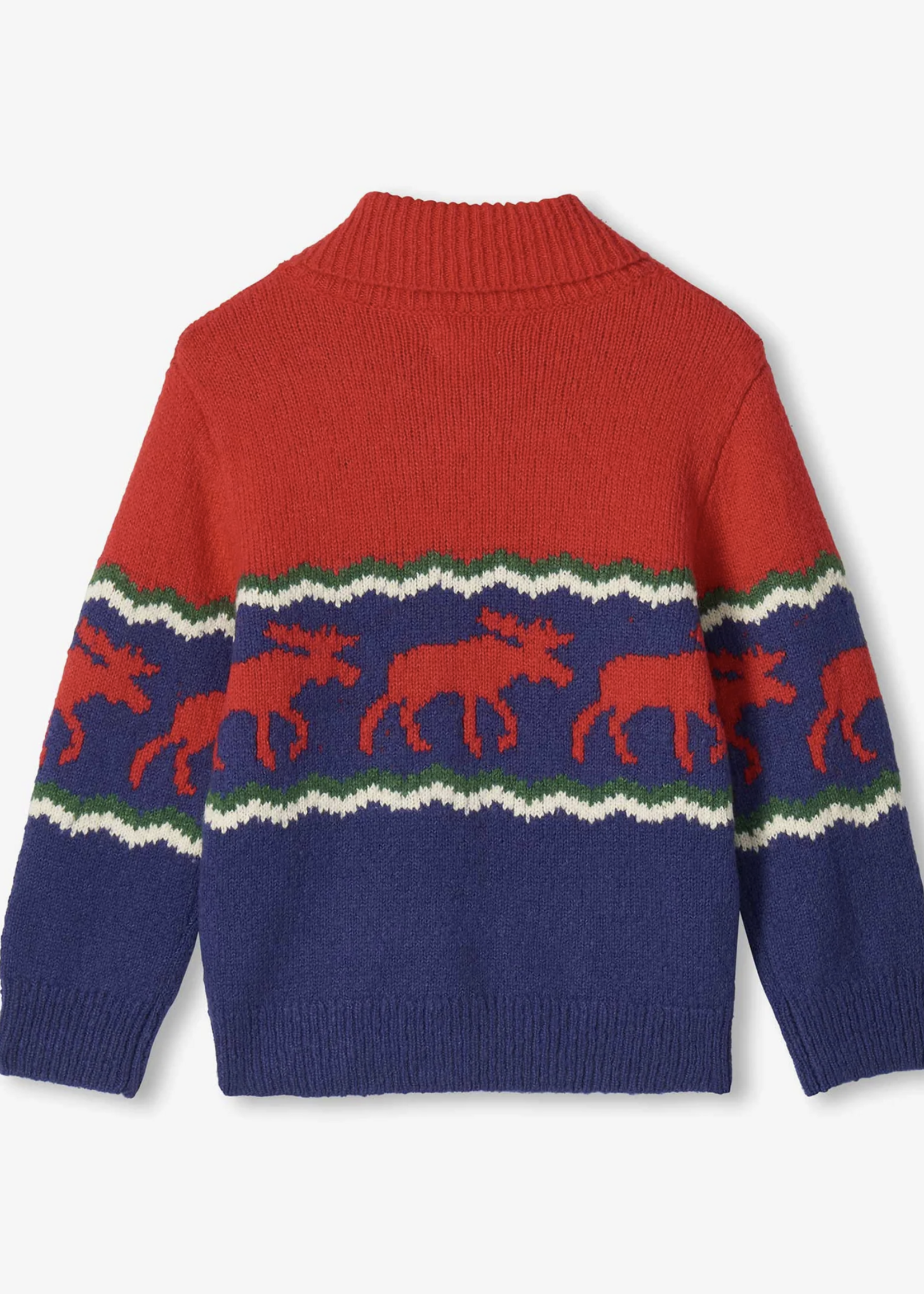 Hatley Kids Holiday Moose Pullover Sweater