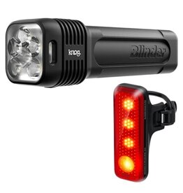 Knog Knog Blinder Headlight 1300 & Blinder Rear 150 USB Black set [N2313307]