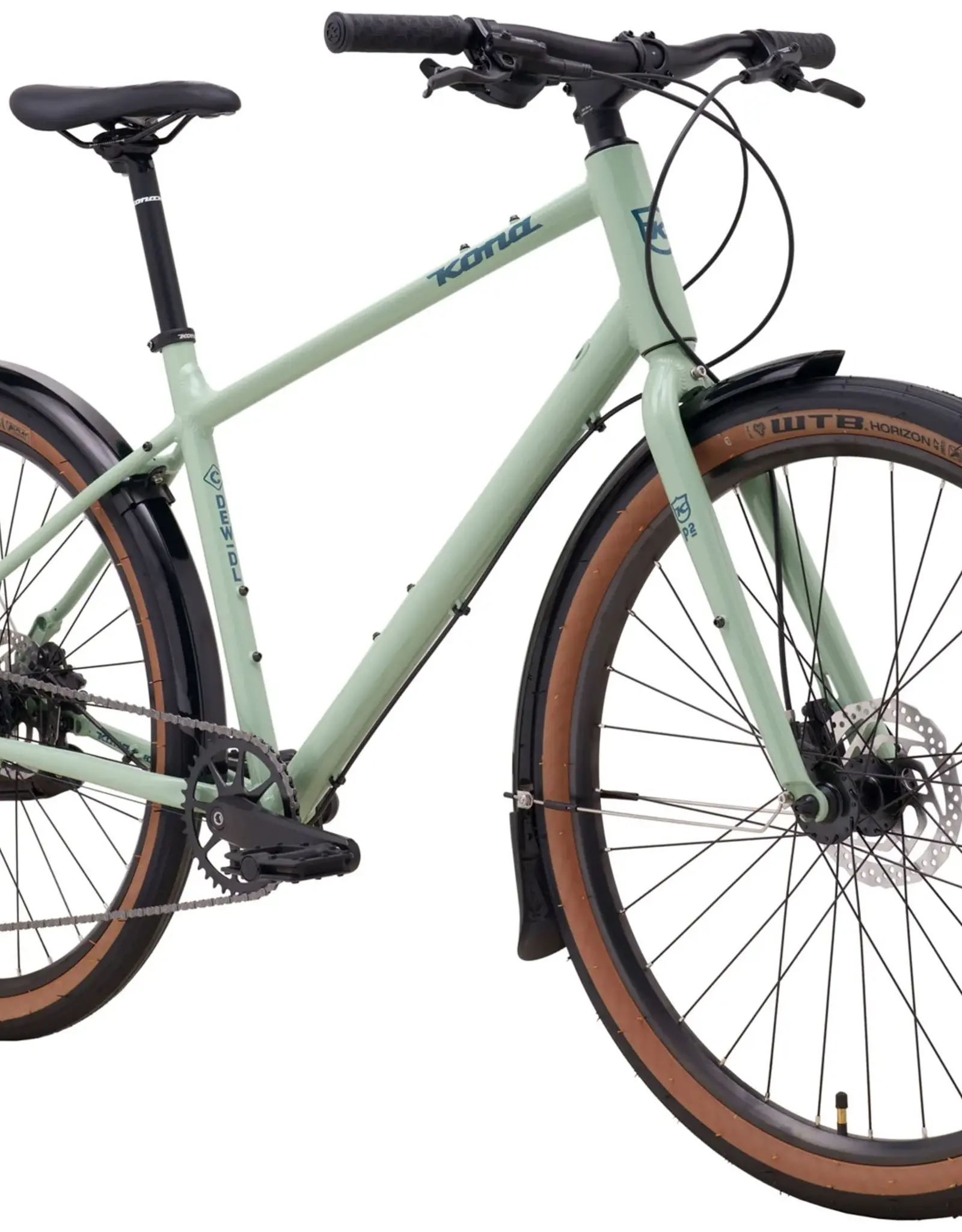 Kona Bicycles Kona Dew DL 36e (Gloss Jade) Commuter/Townie Bicycle