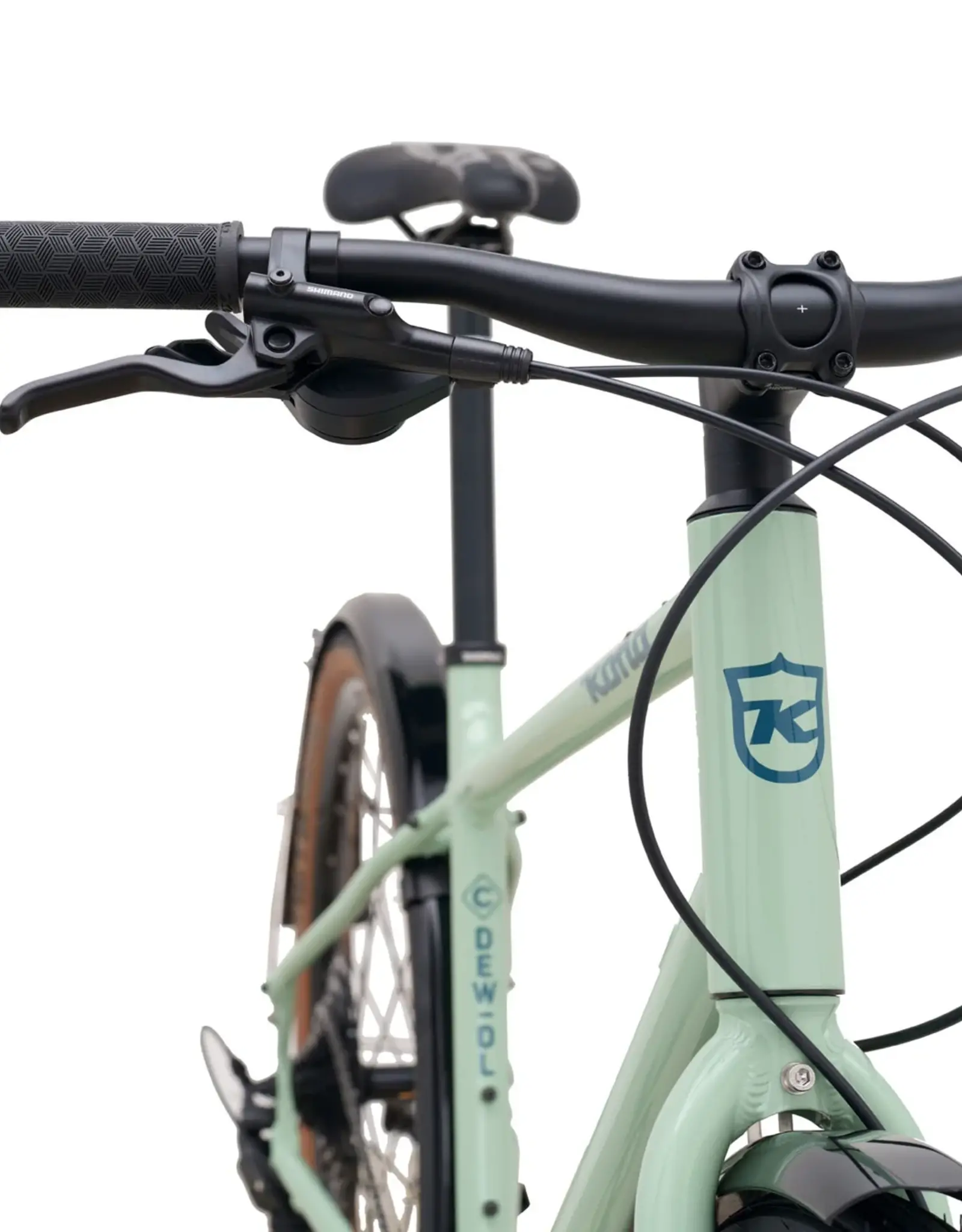 Kona Bicycles Kona Dew DL 36e (Gloss Jade) Commuter/Townie Bicycle