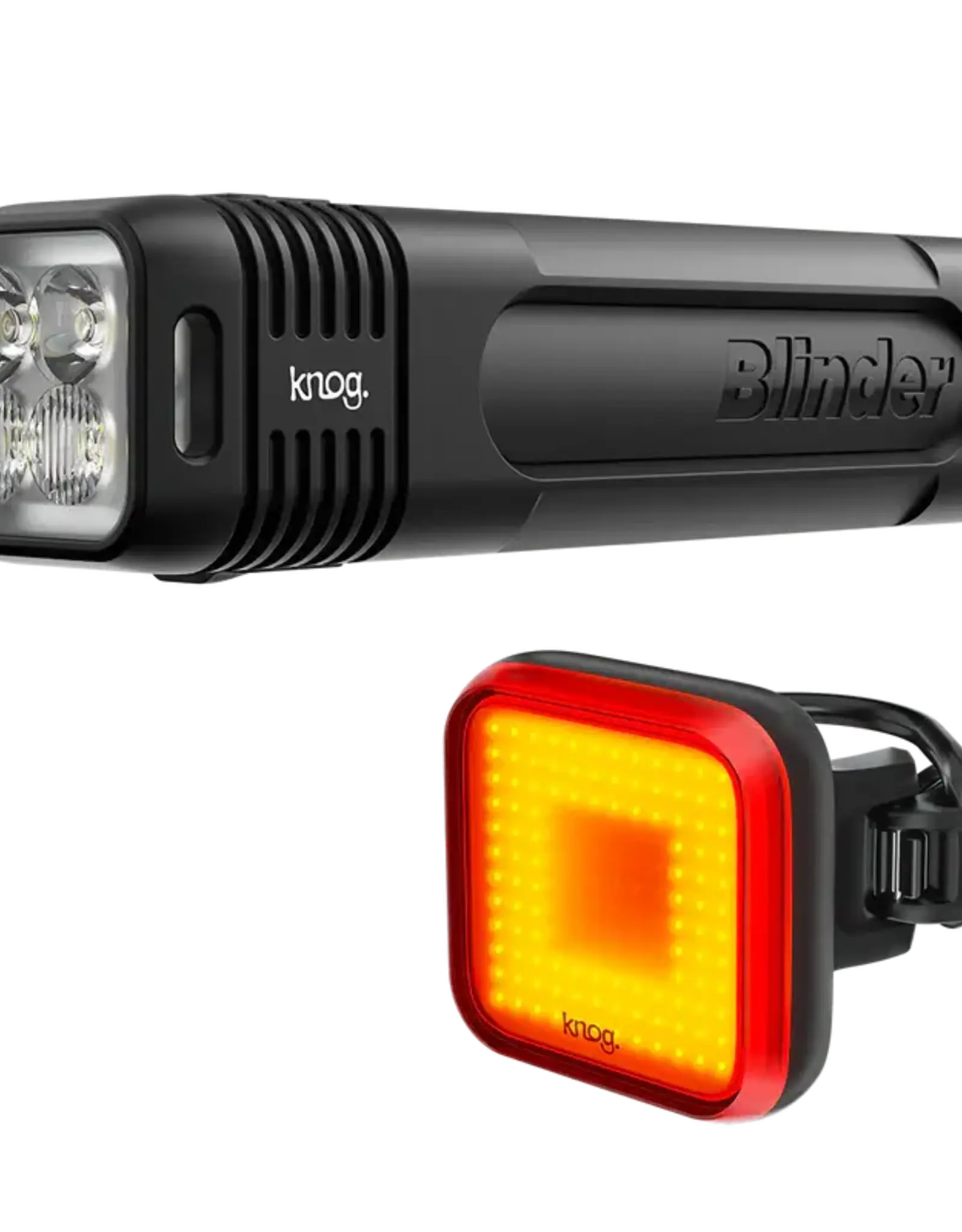 Knog Knog Blinder 900 (front) & Blinder Square (rear) USB Bicycle Light Set