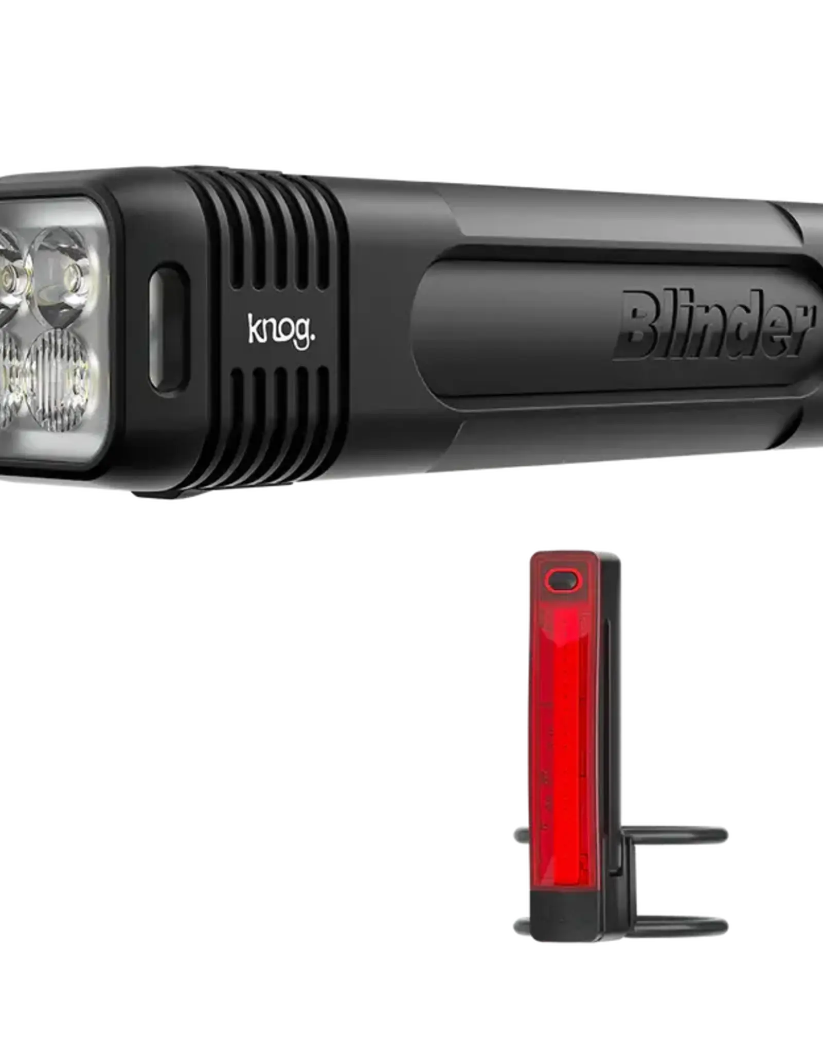Knog Knog Blinder 600 (front) & Blinder Plus 20 (rear) USB Black Bicycle Light Set