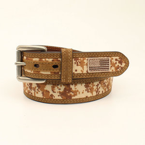 Ariat Men's Digital Camo USA Flag Belt