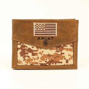 Ariat Digital Camo Flag Rodeo Wallet