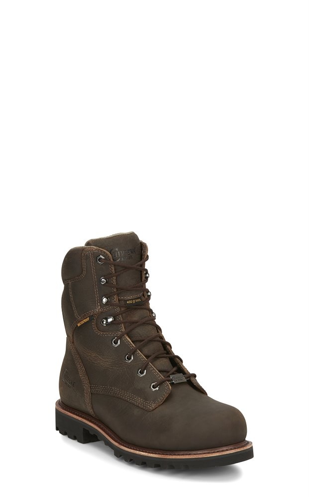 low heel logger boot