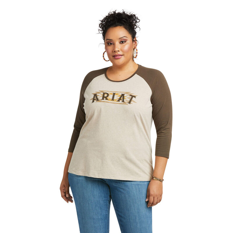 womens plus baseball tee