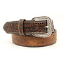 Ariat 1.5" Ostrich Tooled Tab Belt