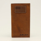 Ariat Flag Patch Logo Med. Brown Rodeo Wallet