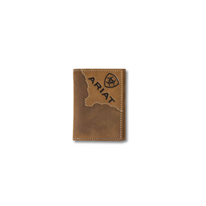 Ariat Two Toned Med. Brown Trifold Wallet