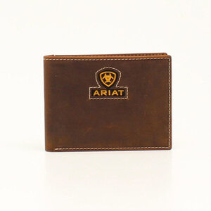 Ariat Inlay Ribbon Logo Bifold Wallet Med. Brown