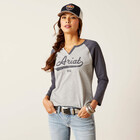 Ariat Women's Split Neck Raglan Tee