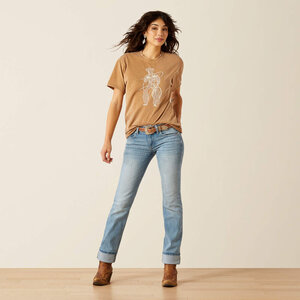 Ariat Wmn's Mid-Rise Alessia Straight Leg Jean
