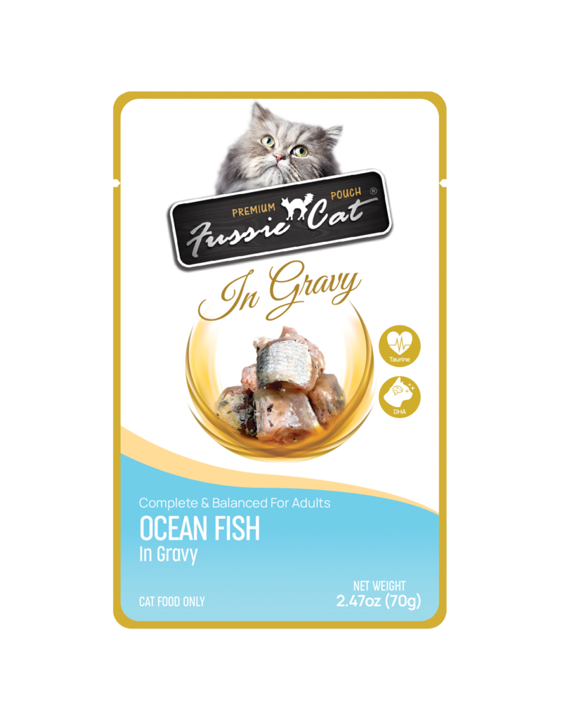 Fussie Cat Ocean Fish in Gravy Pouch 2.47oz