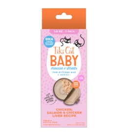 Tiki Cat Baby Mousse & Shreds Chicken, Salmon & Chicken Liver 1.9oz - 3 Pack