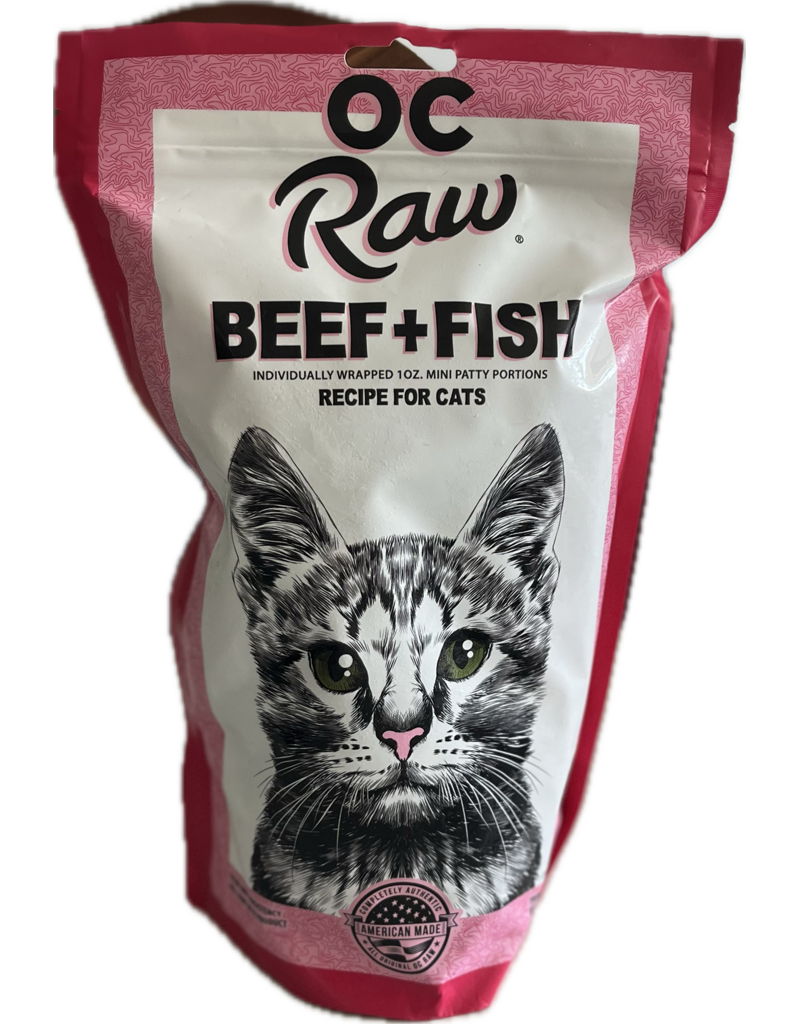 OC Raw OC Raw Cat Beef Produce Mini Patty 2lbs