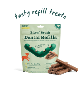 Woof Woof Bite N Brush Refills Chicken 18ct