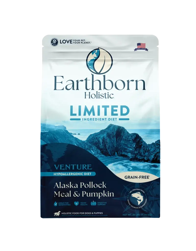 Earthborn Venture Alaska Pollock Meal & Pumpkin Dog 25 lb