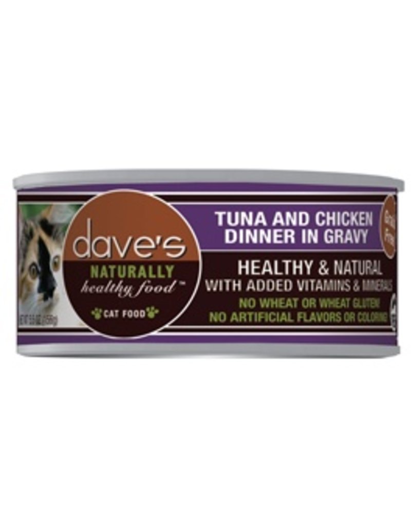 Dave's Cat Naturally Healthy Tuna & Chicken in Gravy 5.5oz