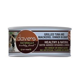 Dave's Cat Naturally Healthy Tuna & Mackerel in Gravy 5.5oz