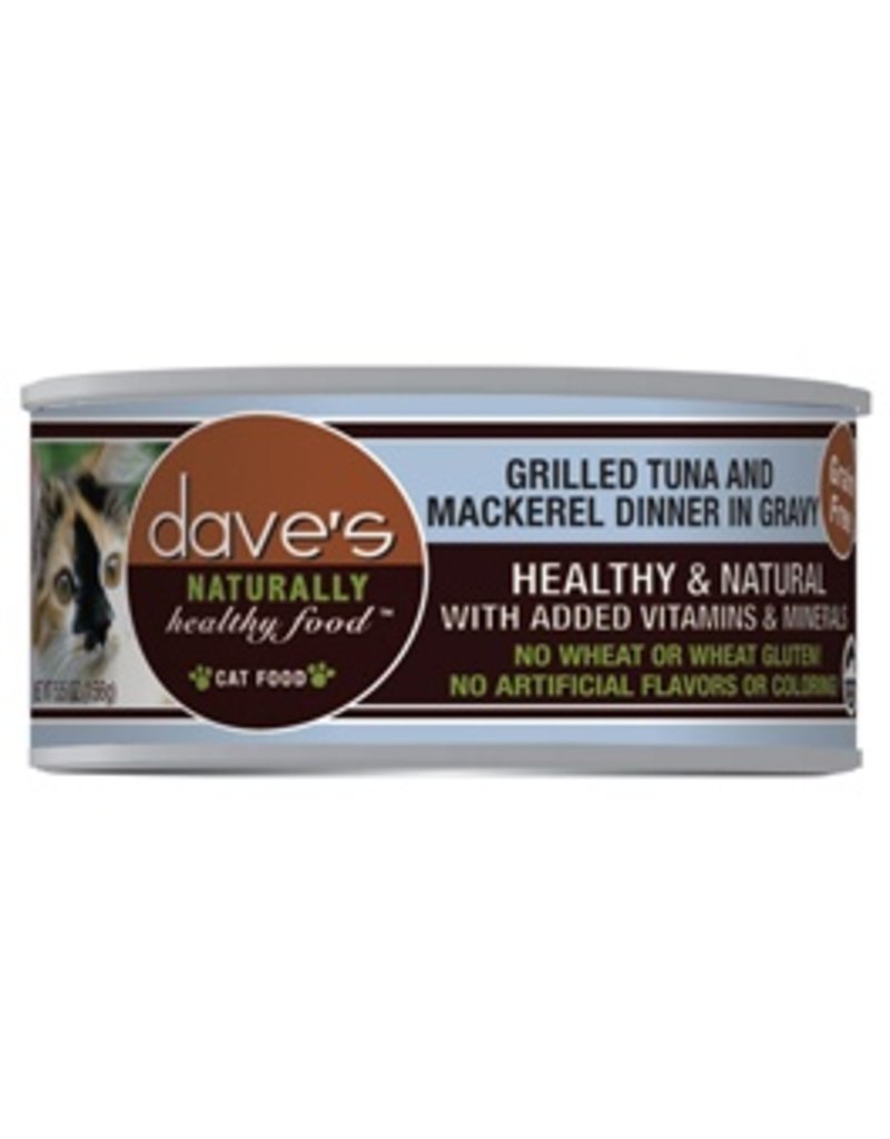 Dave's Cat Naturally Healthy Tuna & Mackerel in Gravy 5.5oz