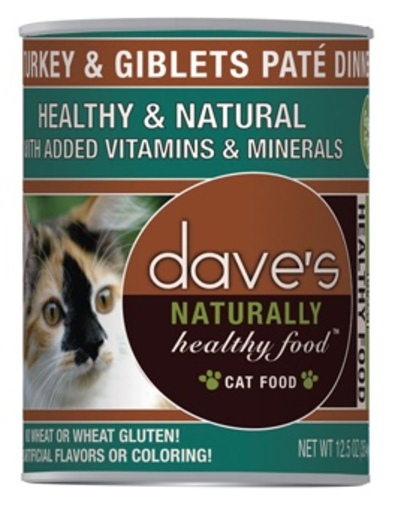 Dave's Cat Naturally Healthy Turkey & Giblets Pate' 12.5oz