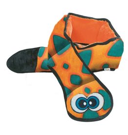 Outward Hound Invincibles Snake Orange & Blue with 6 Squeakers