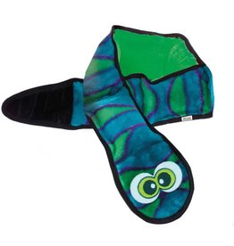 Outward Hound Invincibles Snake Blue & Green with 6 Squeakers