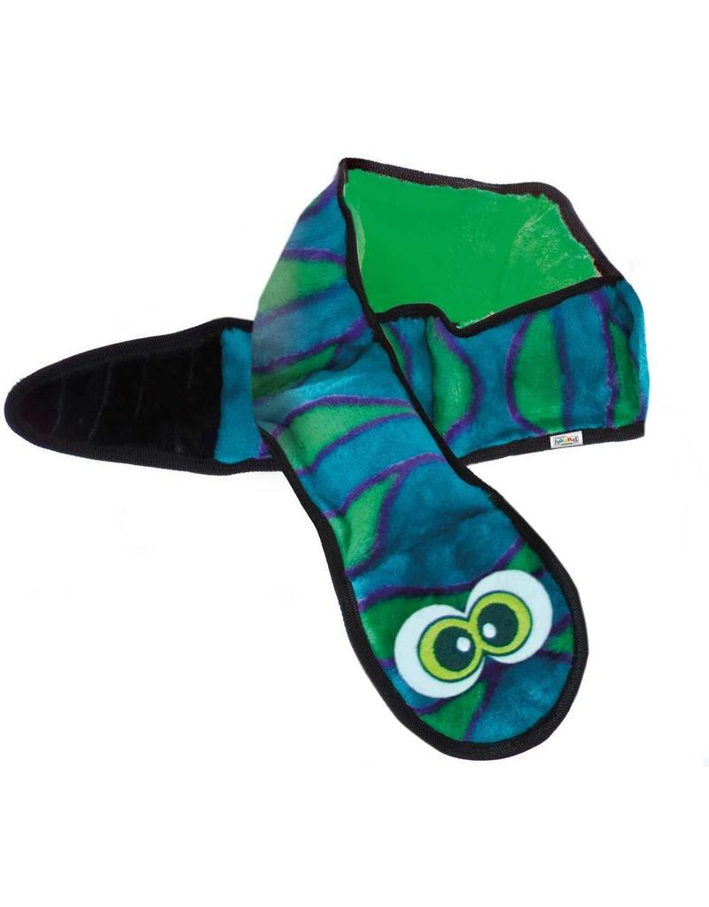 Outward Hound Invincibles Snake Blue & Green with 6 Squeakers
