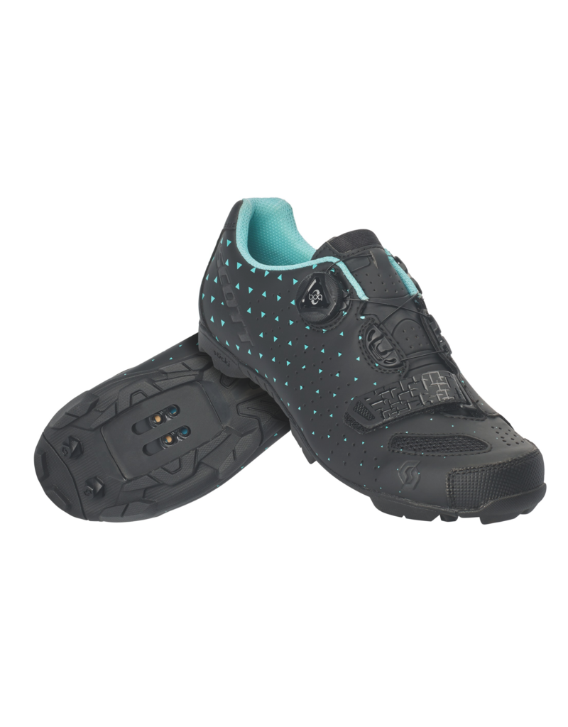 Scott MTB Comp Boa Lady Shoes 40 Matte Black/Turquoise Blue