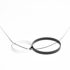 Duet Necklace (Silver Black)