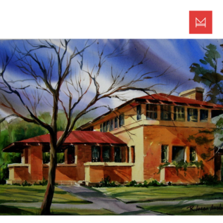 Martin House Watercolor Notecards