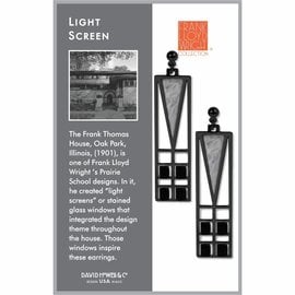 Light Screen Earrings - Silver/Black