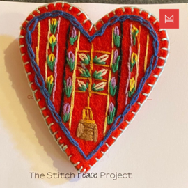Stitch Buffalo Heart Pin
