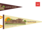 Martin House Oxford Pennant: Cream with gold ties