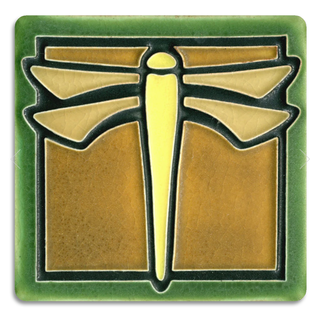 Motawi Tile:  Dragonfly Green