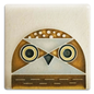 Motawi Mini Tile: Owlet Cream