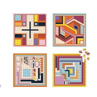 Textile Blocks Set of 4 Puzzles