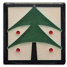 Motawi Tile: Christmas Tree Peppermint