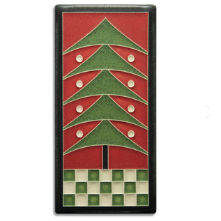 Motawi Tile: Dard Hunter Tree Red